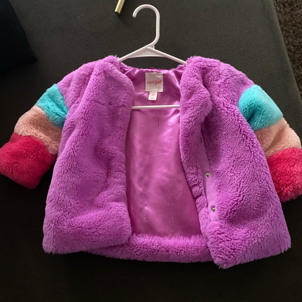 Toddler girl fur jacket